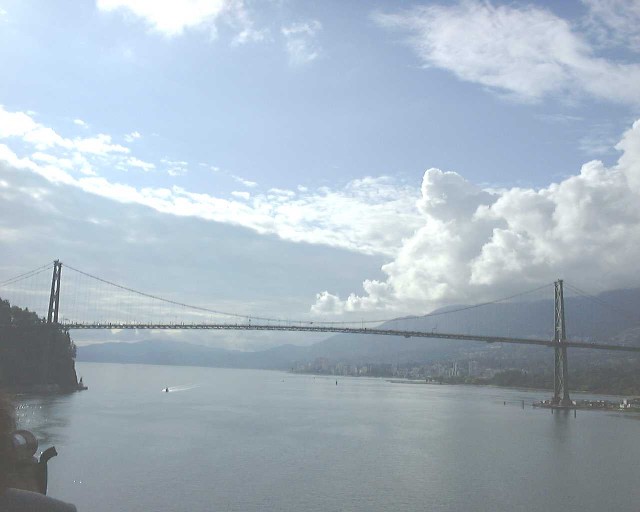 Lions Gate Bridge, Burrard Inlet. Click for info.