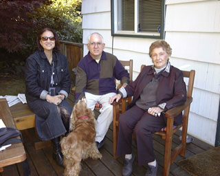 Taking a breather before dessert and espresso. Mum, myself, Mac, a family friend (r. to l.)