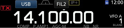 IP+ indicator. Courtesy Icom Inc.