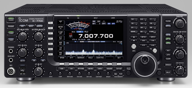 Fig.2: IC-7700 overall view. Click for larger image. Photo courtesy Icom Inc.