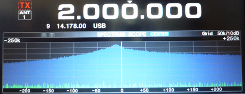 Fig.5: Scope screenshot of Digi-Sel bandpass (160m).