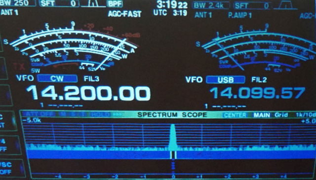 Strong signal co-channel with weak signal.