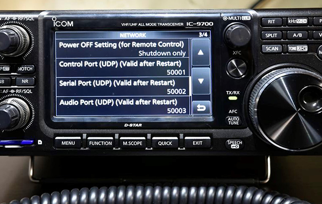 IC-9700 network screen (from one of my Icom sources).