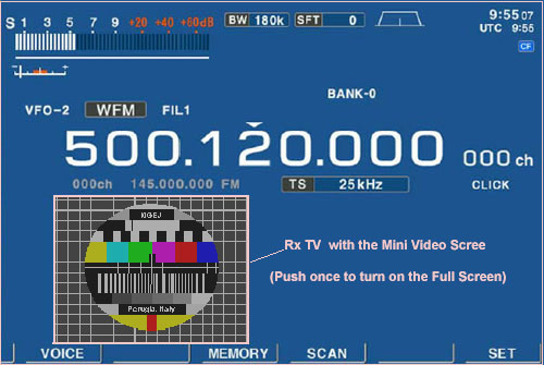 Rx TV screen with the Mini Video Scope.