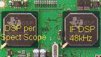 Dual TI TMS320C6713BZDP DSP IC's. Click for comments on 48 kHz DSP.